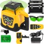 VEVOR Nivel Láser Auto-Nivelación 360 Grados Nivel de Láser Verde 500 m Rango Nivel Láser Giratorio, Nivel de Láser Impermeable Trabajo Continuo 25 Horas para Trabajo, Construcción, Decoración, Hogar
