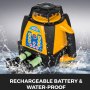 VEVOR Nivel Láser con auto-nivelación de 360 ° Kit de Nivelación Láser Giratorio con auto-nivelación Haz Rojo Preciso IP54 Impermeable Tiempo de nivelación