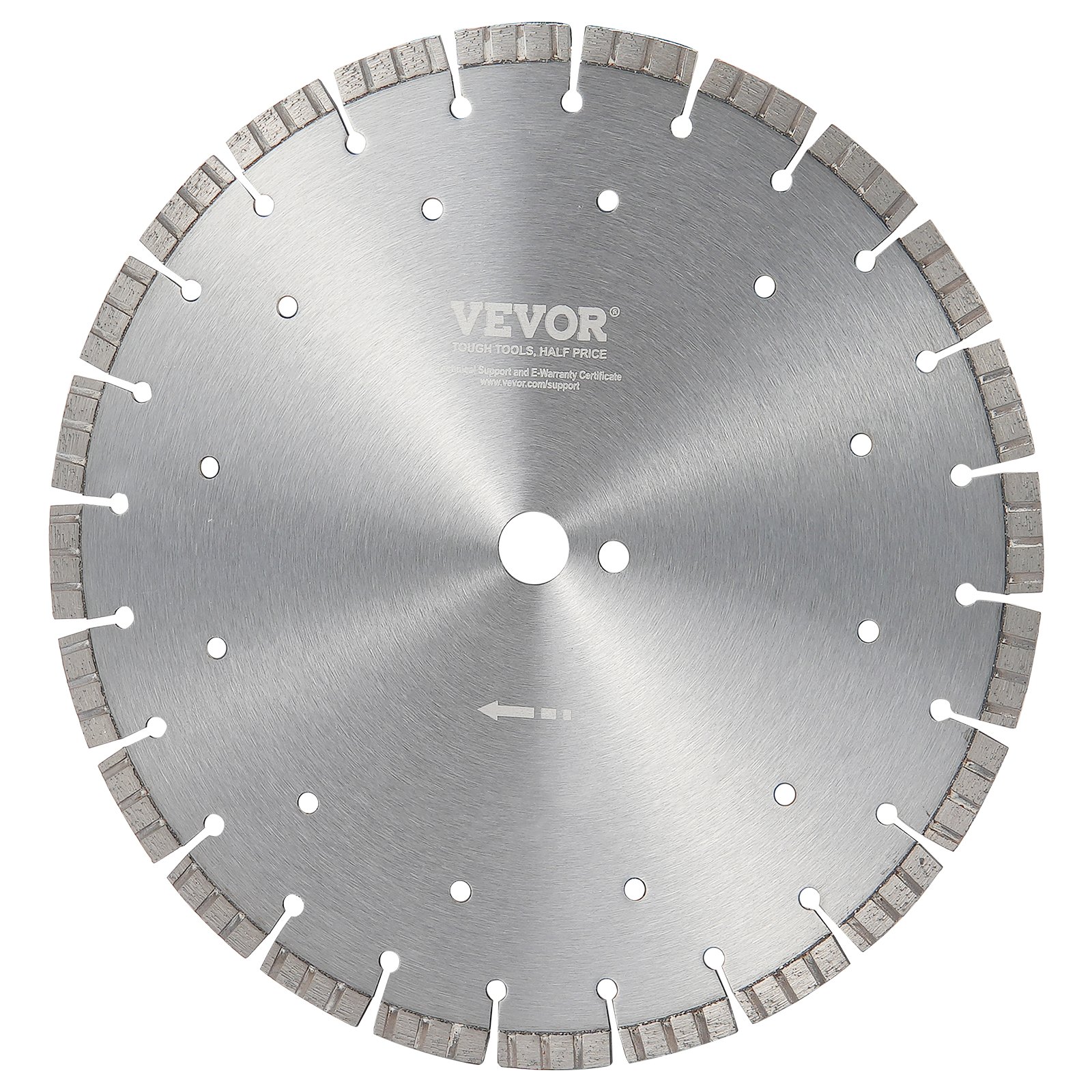 VEVOR Disco de corte de diamante 350 mm disco de diamante húmedo o seco hoja de sierra con dientes ondulados 12 mm diámetro del orificio central universal 25,4 mm para hormigón, azulejos, ladrillo