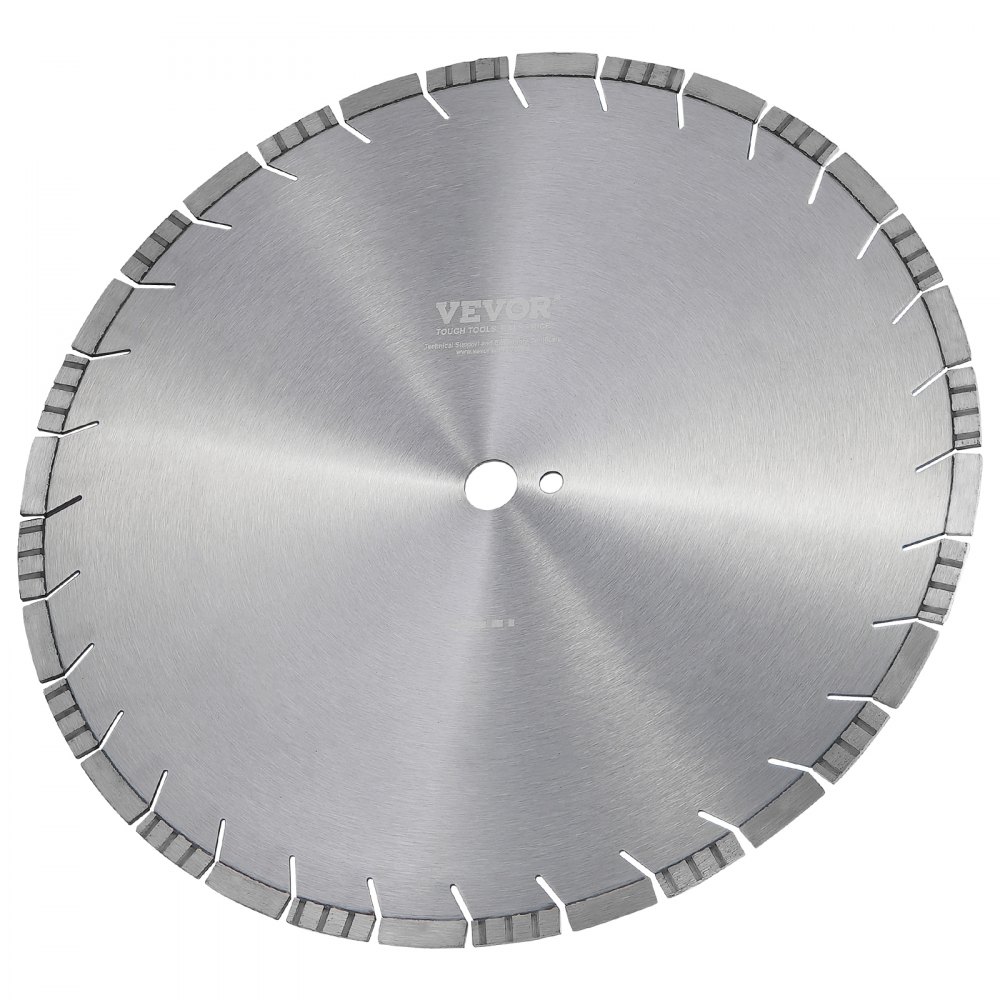 VEVOR Diamond Saw Blade, Concrete Saw Blade, 45 cm, for wet or dry work, 12 mm diamond segment saw blade with angled teeth, center hole diameter 25.4 mm, for concrete, cement slabs, tiles, bricks