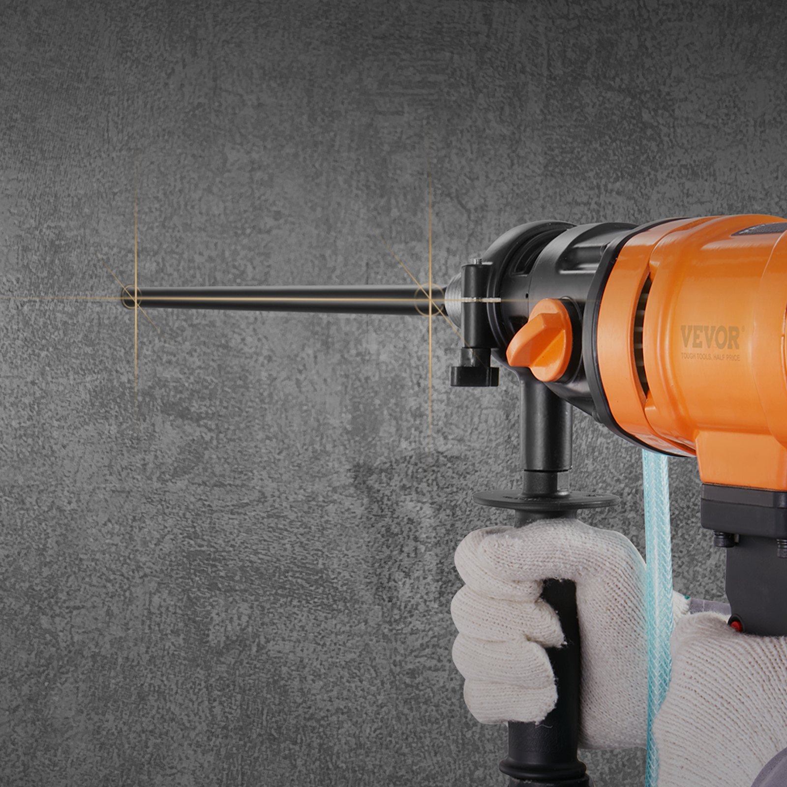 VEVOR Diamond Core Drill Bit, 25.4 mm Wet Diamond Core Drill Bit, 355 mm Drilling Depth Concrete Core Drill Bit, 5/8 Inch-11 Internal Thread, Laser Welded, Diamond Wet Drill Bit for Concrete Bricks and Blocks