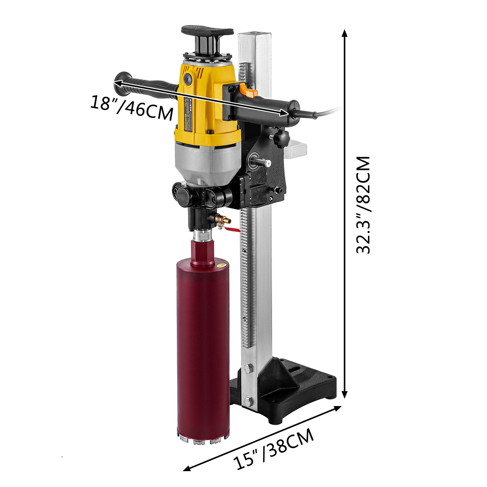 Vevor Perforadora De Hormigón Diamante, Taladro De Columna Profesional, 220 V