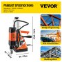 VEVOR Taladro de Base Magnética 10,000 N / 1100 W / ST-36 Velocidad de 700 RPM