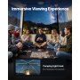 VEVOR Tienda de Campaña Plegable, 305 x 275 x 220 cm, Impermeable y Resistente a Los Rayos UV, Tienda Transparente con Ventanas y Vista Panorámica de 540° para 4-8 Personas para Patio y Jardín