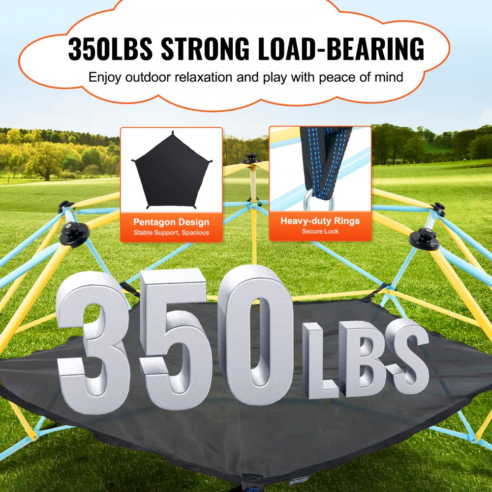 VEVOR Hammock, accessory for climbing dome, suitable for 304.8 cm climbing dome, load capacity 158 kg, outdoor climbing frame hammock (hammock only)