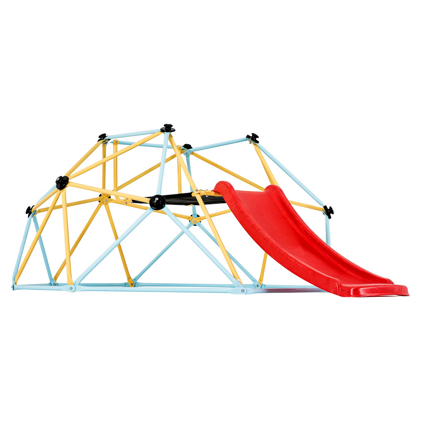 VEVOR Cúpula de Escalada, Escalador de Cúpula Geométrica con Tobogán, para Niños de 3 a 9 Años, con Agarre de Escalada, Equipo de Juego para Exteriores e Interiores para Niños, 183 x 244 x 91,5 cm