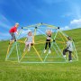 VEVOR Climbing Dome, 3.66 m geometric dome climbing play center for children aged 3 to 10 years, climbing frame with 340 kg load capacity, with climbing handles, outdoor play equipment for garden or backyard