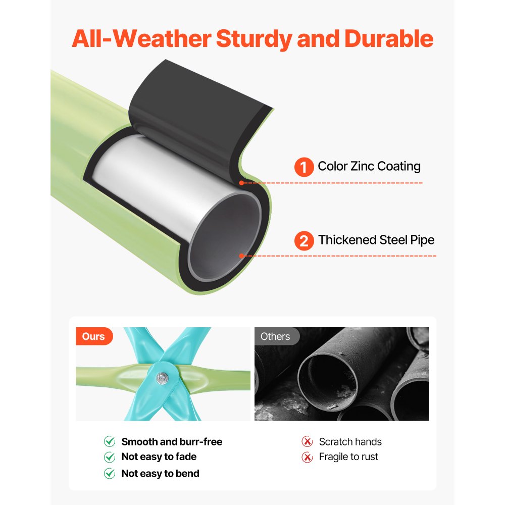 VEVOR Climbing Dome, 305cm Geometric Dome Climber with Saucer Swing, 453kg Loading Kid's Jungle Gym Playground, Easy-Assembly Outdoor Backyard Climbing Equipment for Boys Girls 3 to 10 Years Old