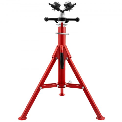 VEVOR Soporte para Tubería Plegable con Cabeza en V de Transferencia de 4 Bolas y Patas Plegables 4500LB Altura Ajustable 28IN a 51.5IN Tipo 1107S Adecuado para la Mayoría de Los Trabajos de Tubería