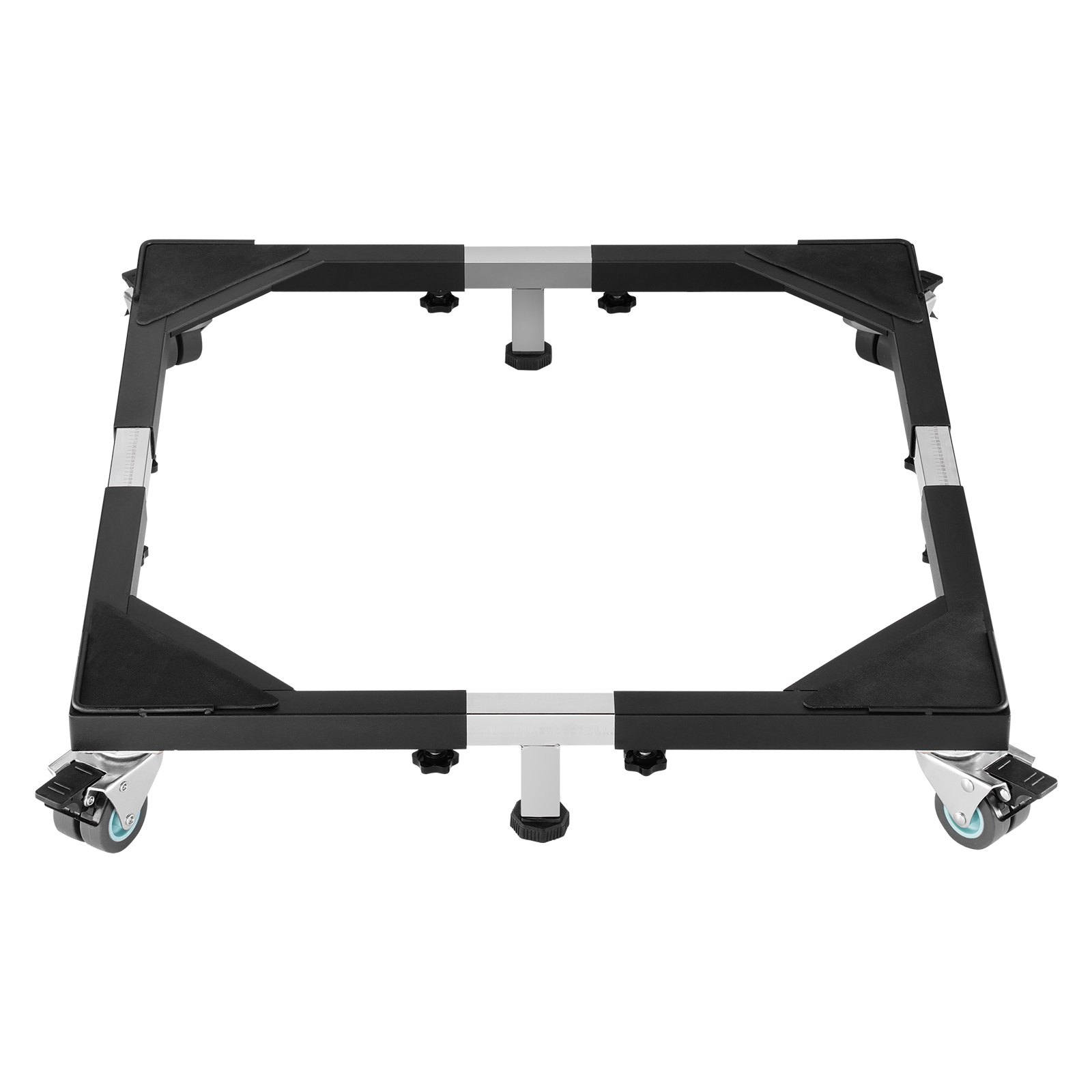 VEVOR Base Móvil para Muebles 930 x 810 x 100 mm con 8 Ruedas Gemelas con Bloqueo y 4 Frenos, Capacidad de Carga de 544 kg, Plataforma Rodante Ajustable de 584,2-929,64 mm para Lavadora, Frigorífico