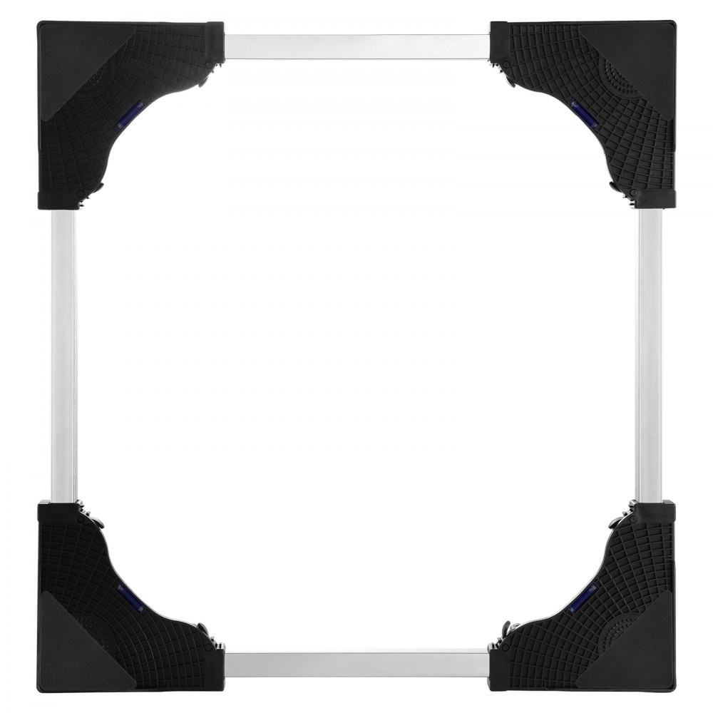 VEVOR Base Móvil para Muebles 910 x 910 x 110 mm con 8 Ruedas Gemelas con Bloqueo y 4 Frenos, Capacidad de Carga de 500 kg, Plataforma Rodante Ajustable de 698,5-899,16 mm para Lavadora, Frigorífico