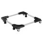 VEVOR Base Móvil para Muebles 910 x 910 x 110 mm con 8 Ruedas Gemelas con Bloqueo y 4 Frenos, Capacidad de Carga de 500 kg, Plataforma Rodante Ajustable de 698,5-899,16 mm para Lavadora, Frigorífico