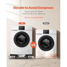 VEVOR Base Móvil para Muebles Ajustable de 698,5-899,16 mm, Carga de 500 kg