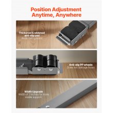VEVOR Plataforma Rodante para Muebles con Base Ajustable Carga de 149,7 kg, Gris