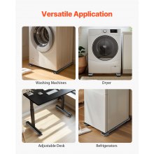 VEVOR Plataforma Rodante para Muebles con Base Ajustable Carga de 149,7 kg, Gris
