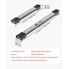 VEVOR Plataforma Rodante para Muebles con Base Ajustable Carga de 149,7 kg, Gris