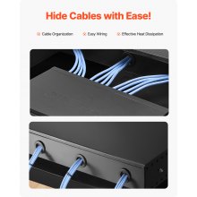 VEVOR Cajón para Montaje en Rack de 2U, Carga de 22,68 kg, Cajón Deslizante con Cerradura y Orificios para Gestión de Cables, para Rack o Gabinete de AV para Servidores de Equipos de Red de 48,26 cm