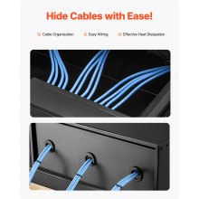 VEVOR Cajón para Montaje en Rack de 4U, Carga de 22,68 kg, Cajón Deslizante con Cerradura y Orificios para Gestión de Cables, para Rack o Gabinete de AV para Servidores de Equipos de Red de 48,26 cm