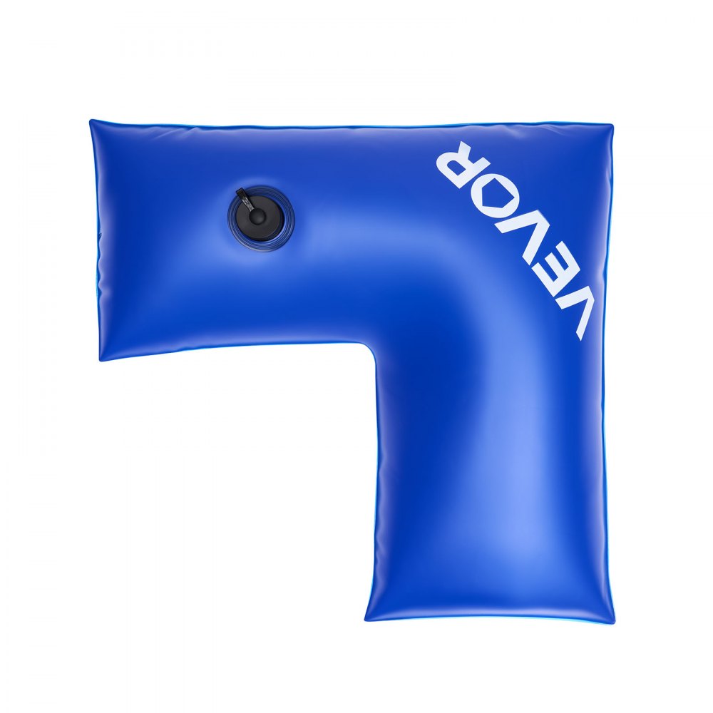 VEVOR Corner Pool Water Tubes, 4 Pack 570 x 565 mm, Corner Winter Water Bags with Leakproof Screw Cap, 0.4mm Heavy Duty PVC, Cold-Resistant Weights for Inground Swimming Pool Covers