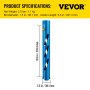 VEVOR Broca de núcleo seco, 1,5\"/38,1 mm de diámetro, 5/8\"-11 roscada, 9,5\"/241,3 mm de profundidad, herramienta de perforación de diamante con broca piloto y hoja de 4,5\", brocas de sierra