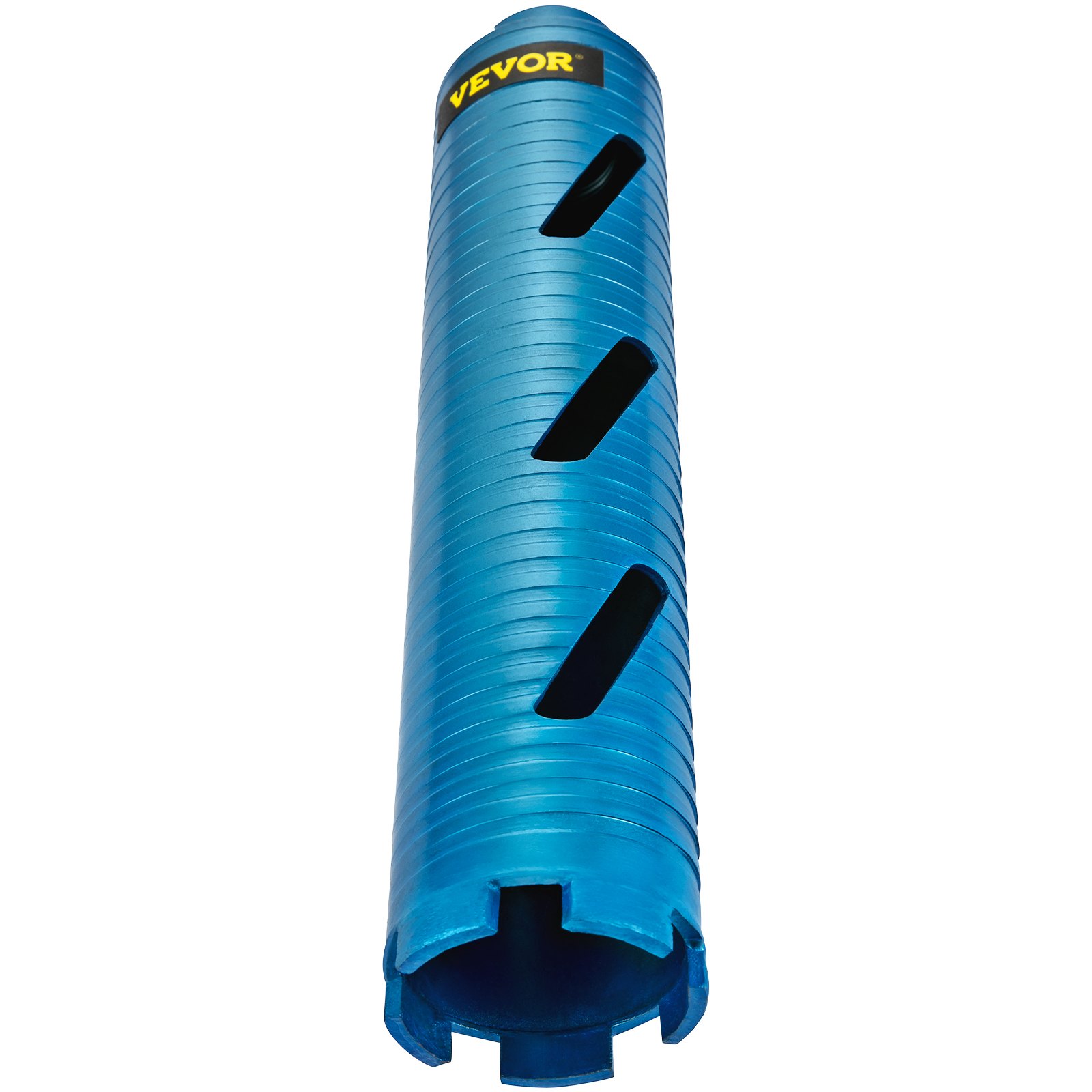 VEVOR Broca perforadora de núcleo, 2,5\"/63,5 mm de diámetro, 5/8\"-11 roscada, 9,5\"/241,3 mm de profundidad, herramienta de perforación en seco de diamante con broca piloto y hoja de 4,5\"