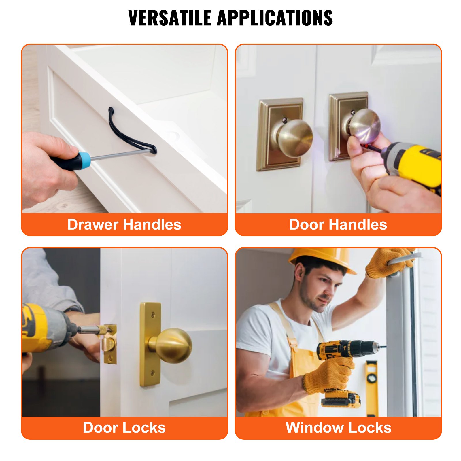 Plantilla de herrajes para gabinetes VEVOR utilizada para manijas de cajones, manijas de puertas, cerraduras de puertas y cerraduras de ventanas.