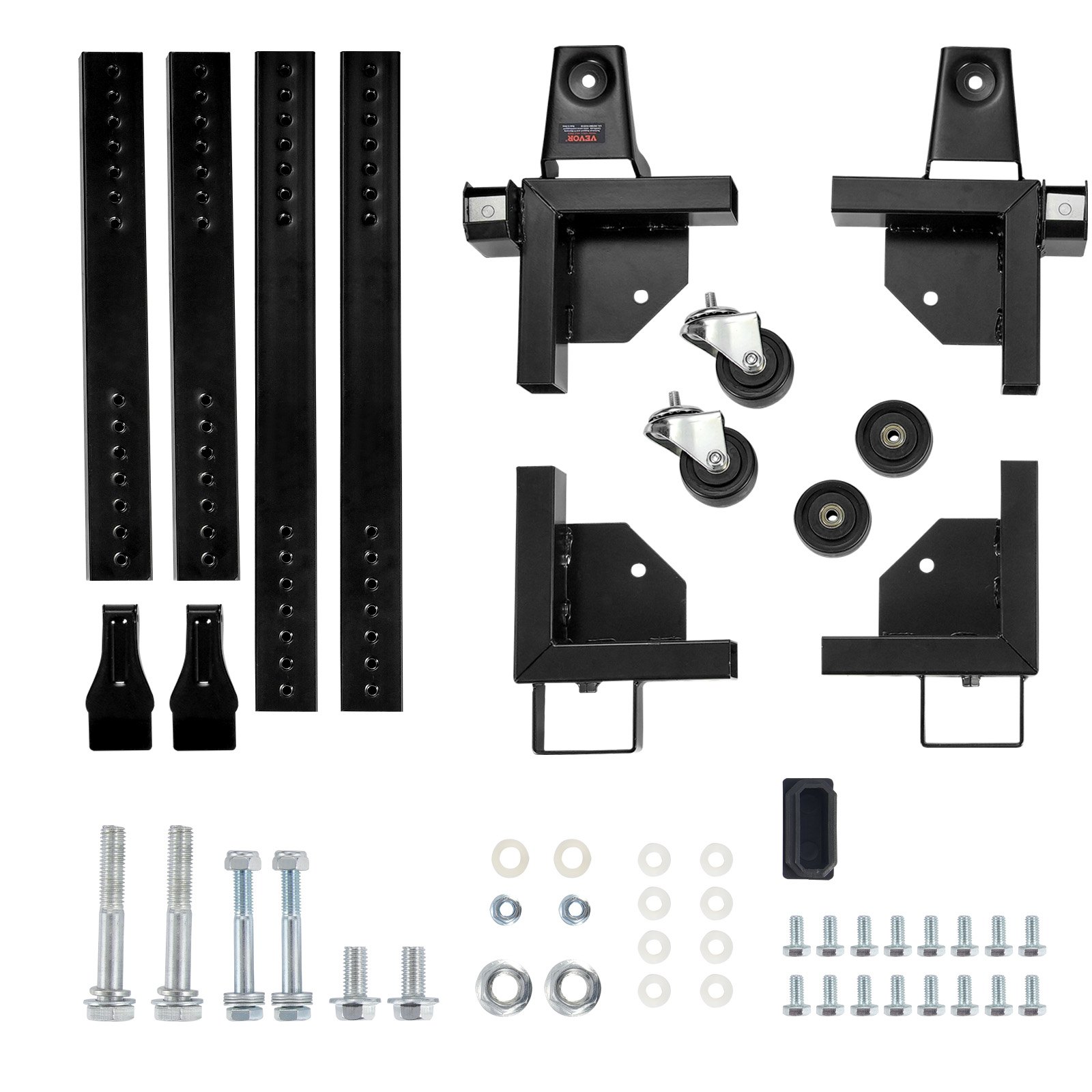 Base móvil VEVOR, capacidad de 1500 lb, ajustable de 18" x 24" a 26,5" x 31,5", soporte de base móvil universal resistente con ruedas giratorias, para equipos de carpintería, sierras de cinta, herramientas eléctricas, máquinas