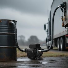 VEVOR Bomba de Transferencia de Aceite, 60 L/min, con Elevación Máxima de Succión de 2,4 m y Elevación Máxima de 13,7 m, para Diésel, Queroseno y Biodiésel para Vehículos, Obras y Granjas