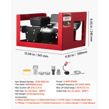 VEVOR Bomba de Transferencia de Combustible, 60 L/min, con Medidor, Boquilla de Combustible Automática y 2 Mangueras, Elevación de 13,7 m, para Diésel, Queroseno y Biodiésel para Vehículos