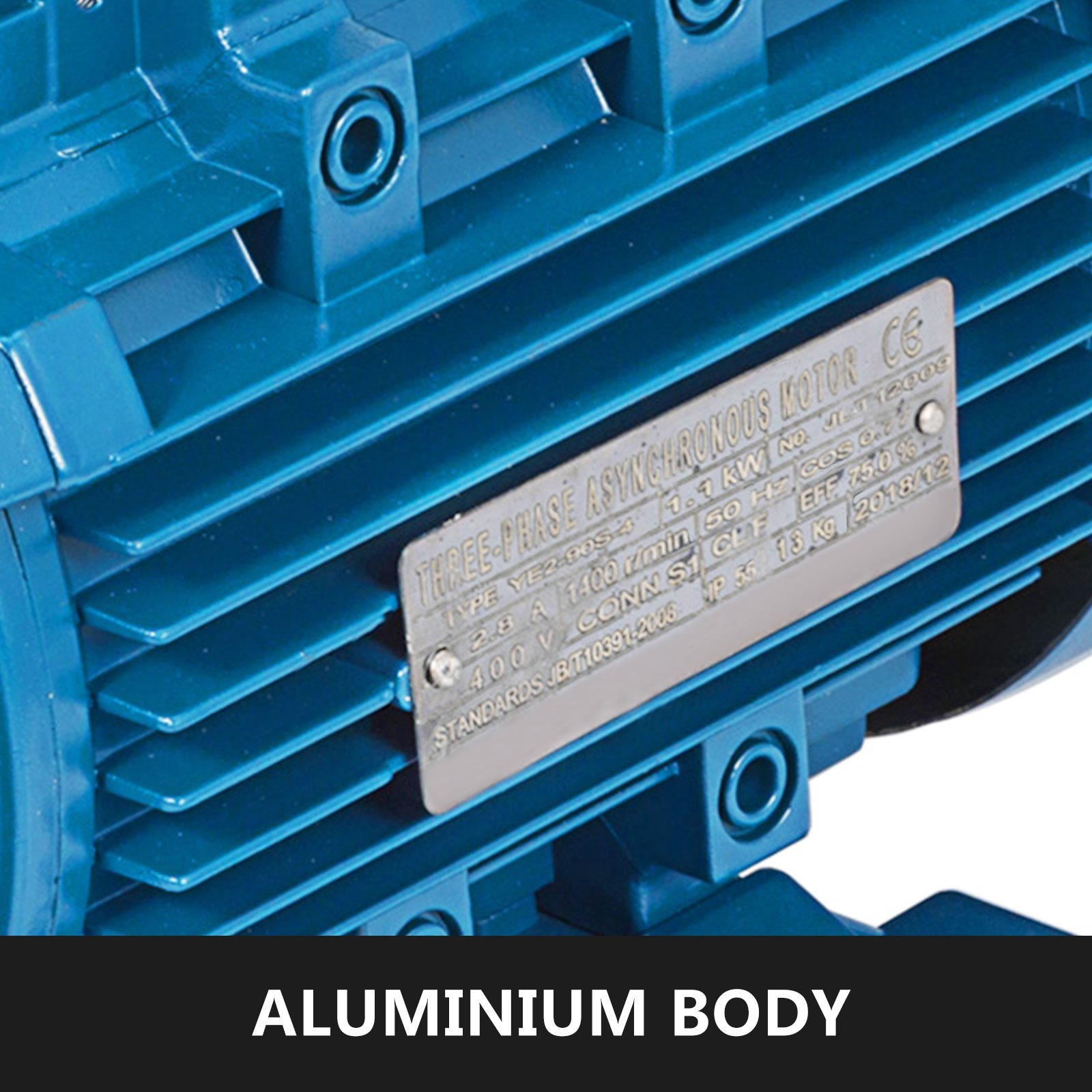 Motor Eléctrico 1.1kw 1500rpm Motor Trifásico ø19mm 400v B3 Montaje 4 Polos