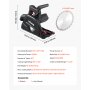 VEVOR Sierra Circular de Inmersión Hoja de Carburo de 165,1 mm con 48 Dientes, Ajuste de Ángulo de 0 a 45°, Profundidad de Corte de 55 mm, para Madera y Plástico, Negro, Riel Guía No Incluido
