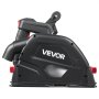 VEVOR Sierra Circular de Inmersión Hoja de Carburo de 165,1 mm con 48 Dientes, Ajuste de Ángulo de 0 a 45°, Profundidad de Corte de 55 mm, para Madera y Plástico, Negro, Riel Guía No Incluido