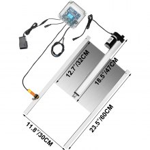 VEVOR Abridor de puerta de gallinero Tamaño de 32 x 30cm Puerta automática para gallinero de control remoto de la velocidad de motor de 5mm/s
