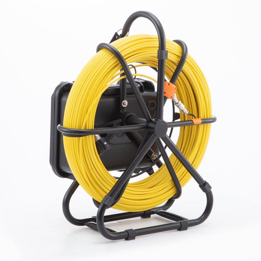 VEVOR Cámara Endoscópica de Drenaje Pantalla de 9" con IP68 Impermeable Batería de 4500mAh 12 LED Ajustable Cable de 120m Tarjeta SD de 16GB para Tubería de Alcantarillado Drenaje de Plomería en Hogar