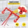 VEVOR 4 Piezas Dispositivo de sujeción de cadena 8 mm kit de amarre con trinquete con capacidad de carga de 3 T ganchos de sujeción de cadena longitud de 6,4 m G80 para transporte, remolque