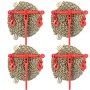VEVOR 4 Piezas Dispositivo de sujeción de cadena 8 mm kit de amarre con trinquete con capacidad de carga de 3 T ganchos de sujeción de cadena longitud de 6,4 m G80 para transporte, remolque