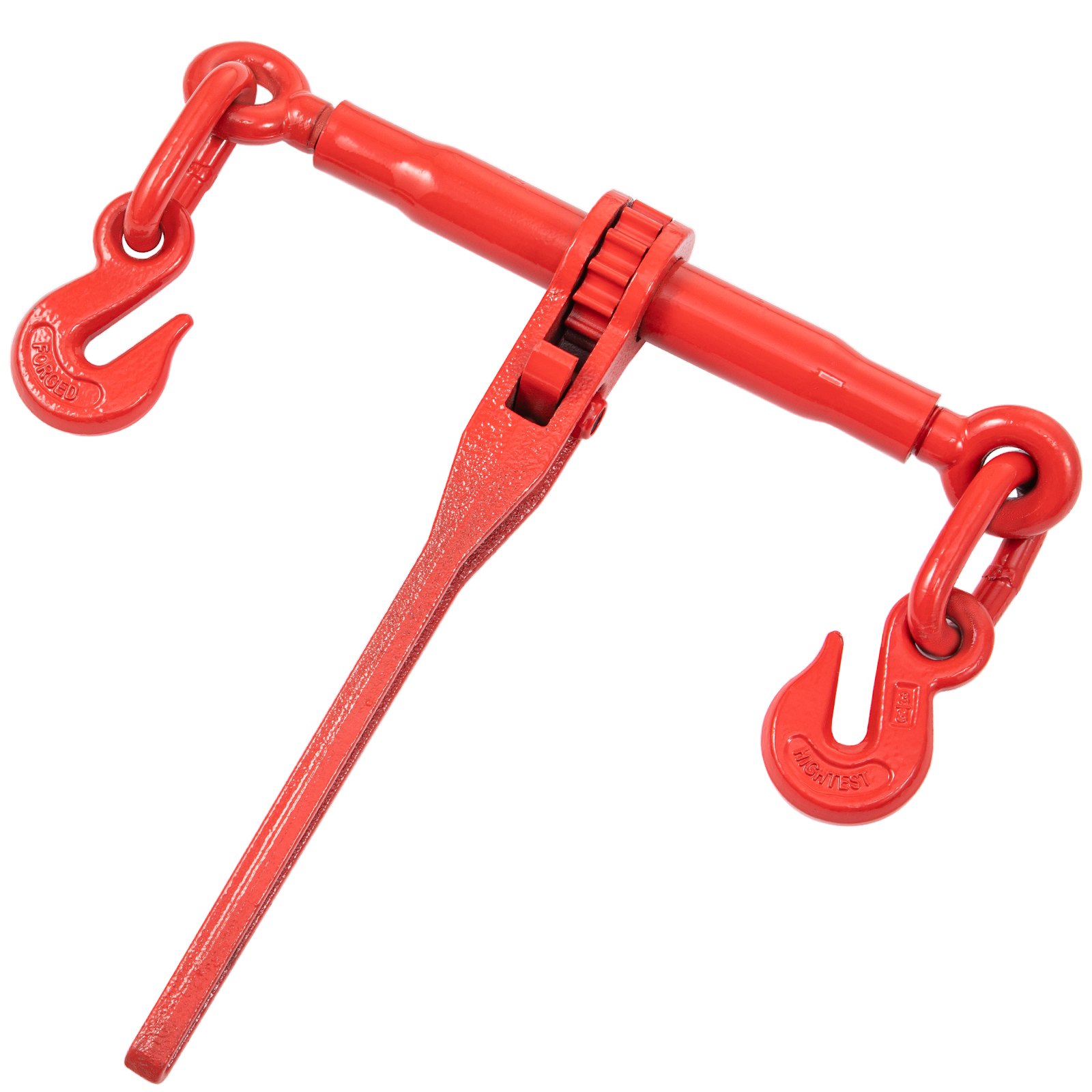 VEVOR 4 Piezas Dispositivo de sujeción de cadena 8 mm kit de amarre con trinquete con capacidad de carga de 3 T ganchos de sujeción de cadena longitud de 6,4 m G80 para transporte, remolque