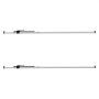 VEVOR Cargo Bar, Ratcheting Cargo Bar Adjustable from 2261mm to 2642mm, Heavy-duty Steel Cargos Stabilizer with Non-Slip Foot Pad, Truck Bed Load Lock Bars for Box Truck, Semi-Trailer, Trailer (2PCS)