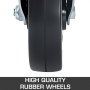VEVOR Ruedas Giratorias de Goma para Andamios de 12 cm con Doble Bloqueo