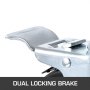 VEVOR Ruedas Giratorias de Goma para Andamios de 12 cm con Doble Bloqueo