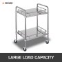 VEVOR Ruedas Giratorias de Goma para Andamios de 12 cm con Doble Bloqueo