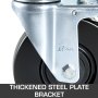 VEVOR Ruedas Giratorias de Goma para Andamios de 12 cm con Doble Bloqueo
