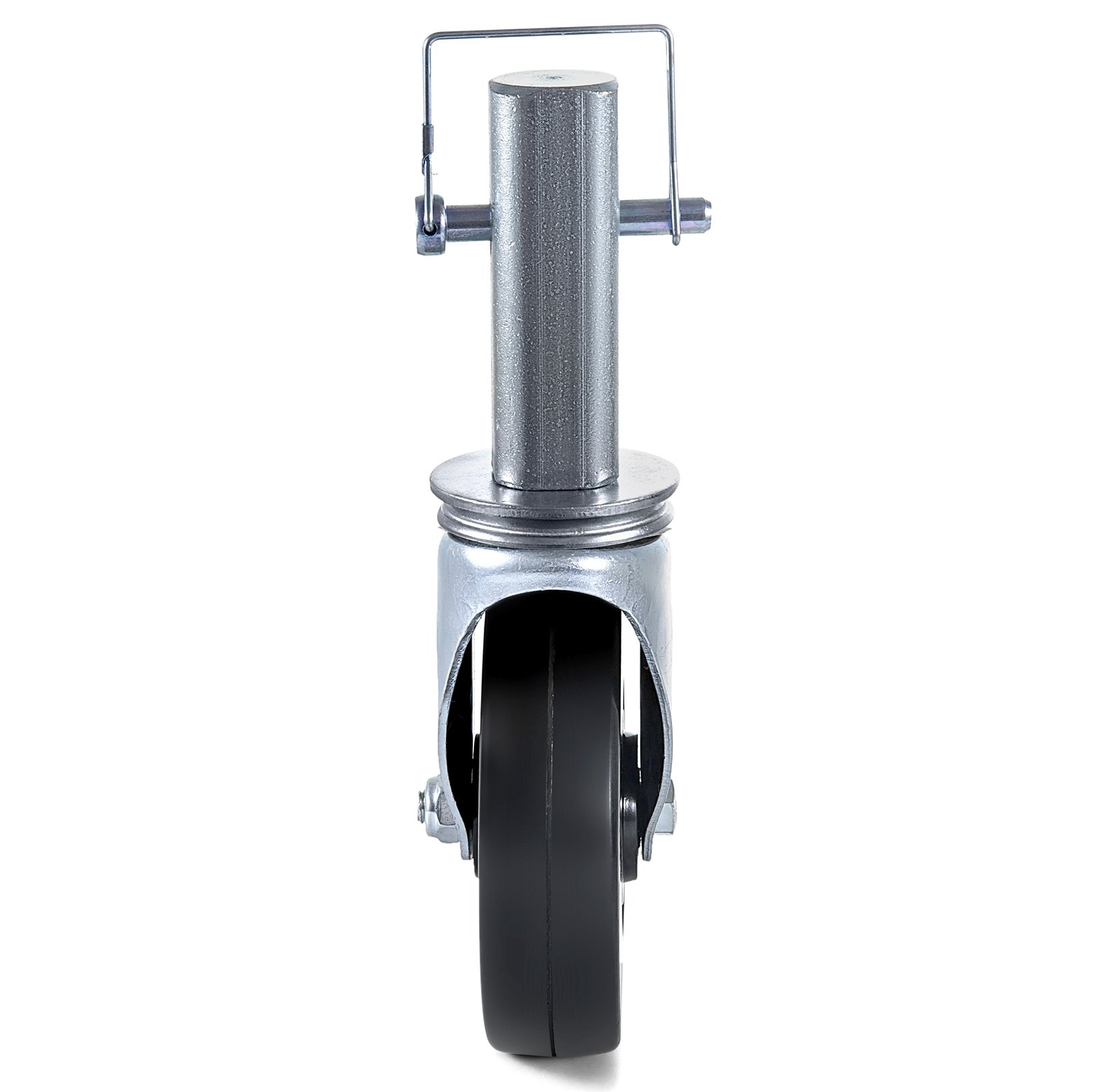 VEVOR Ruedas Giratorias de Poliuretano Núcleo de Hierro de 12,7 cm Ruedas Giratorias con Vástago Giratorio con Freno de Doble Bloqueo Pies Ajustables Capacidad de Carga de 200 kg por Rueda 4 Piezas