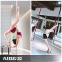 Barra con Mecanismo de Bloqueo de 50 mm Portátil para Pole Dance Striptease Exótico Fitness SILVER