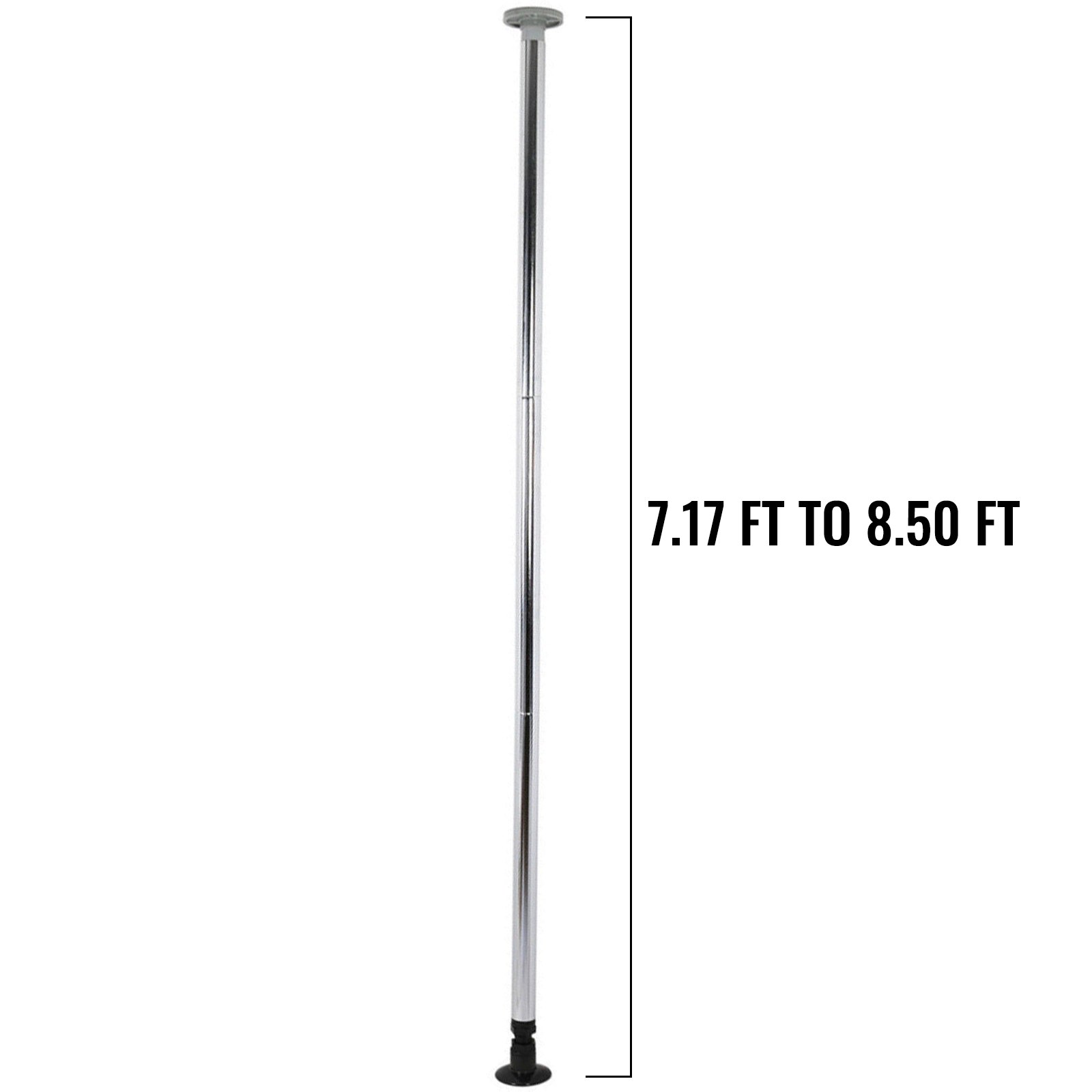 Barra con Mecanismo de Bloqueo de 50 mm Portátil para Pole Dance Striptease Exótico Fitness SILVER