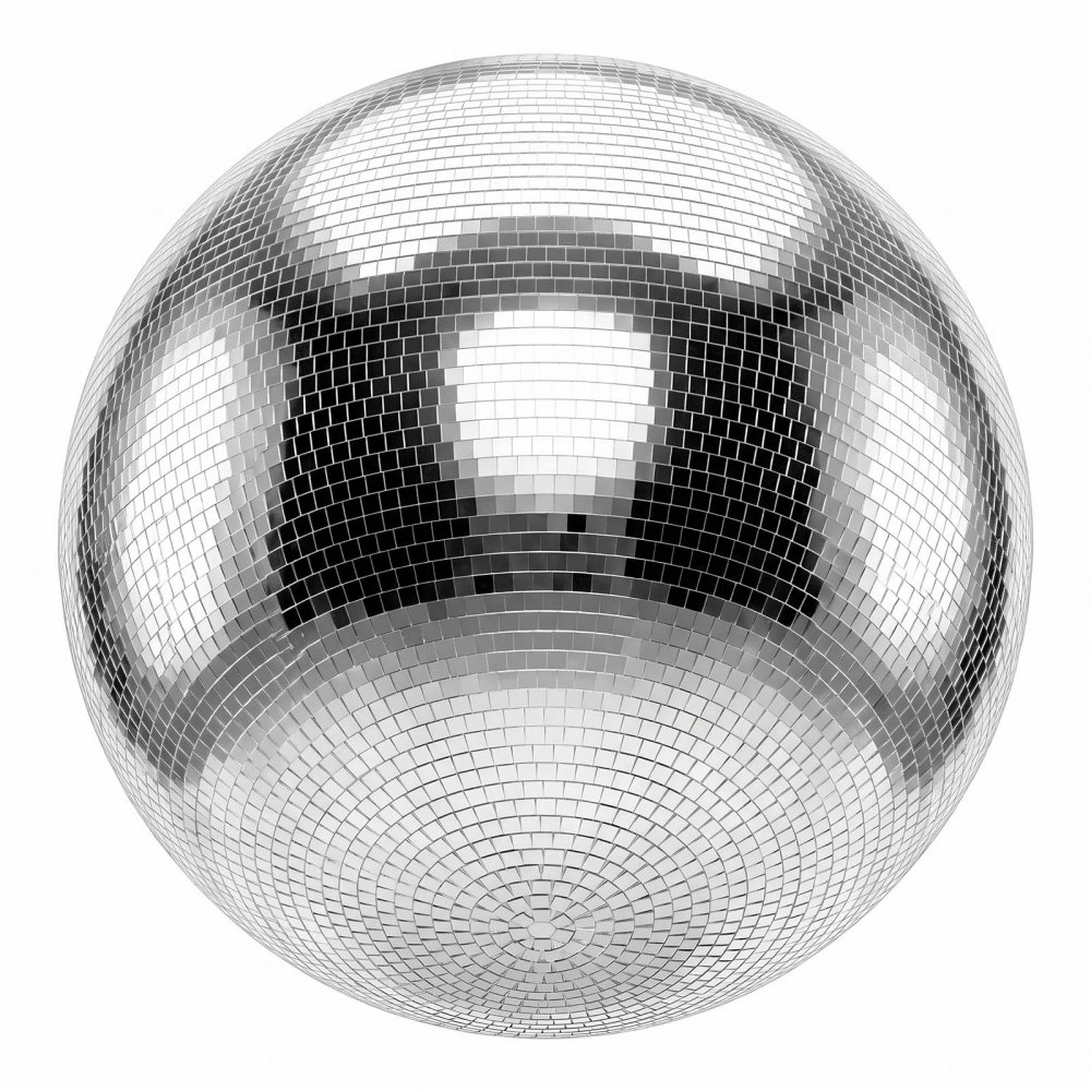 VEVOR Mirror Disco Ball 600 mm Silver Reflective Ball with Hanging Ring, for Party Home Decoration Stage Props DJ Dance Club, 2 Mirror Tile Sizes, Reflects Light, Large Wedding Music Birthday Decor