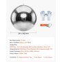VEVOR Mirror Disco Ball 600 mm Silver Reflective Ball with Hanging Ring, for Party Home Decoration Stage Props DJ Dance Club, 2 Mirror Tile Sizes, Reflects Light, Large Wedding Music Birthday Decor