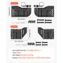 VEVOR Puerta Tubular para Jeep, 4 Puertas, Compatibles con Gladiator JT 2020-2026 y Jeep Wrangler JL 2018-2026, Puertas de Tubo Traseras y Delanteras de Acero con Pestillos, Bolsa, Espejos Laterales