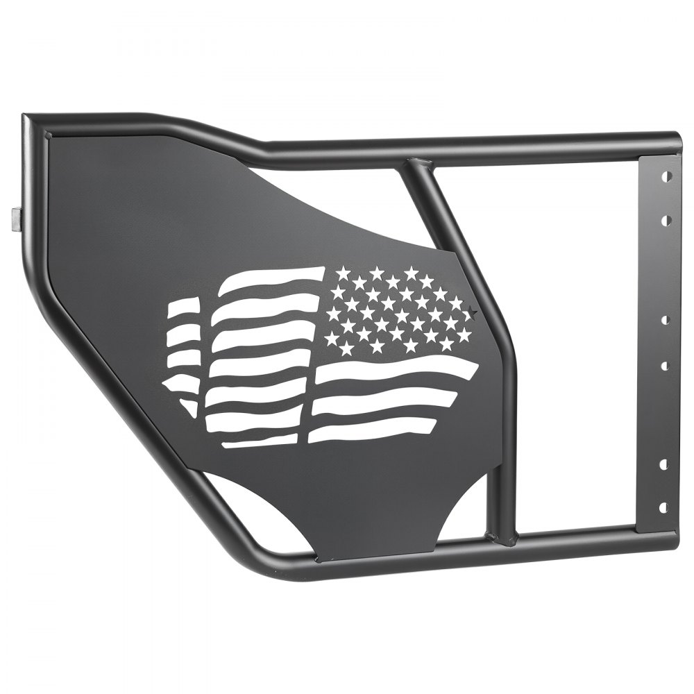 VEVOR Puerta Tubular Compatibles con Jeep Wrangler JK Unlimited 2007-2018, 4 Puertas de Tubo Delanteras y Traseras de Acero con Espejos Laterales Bolsa de Almacenamiento Almohadillas de Goma Pestillos