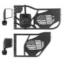 VEVOR Puerta Tubular Compatibles con Jeep Wrangler JK Unlimited 2007-2018, 4 Puertas de Tubo Delanteras y Traseras de Acero con Espejos Laterales Bolsa de Almacenamiento Almohadillas de Goma Pestillos